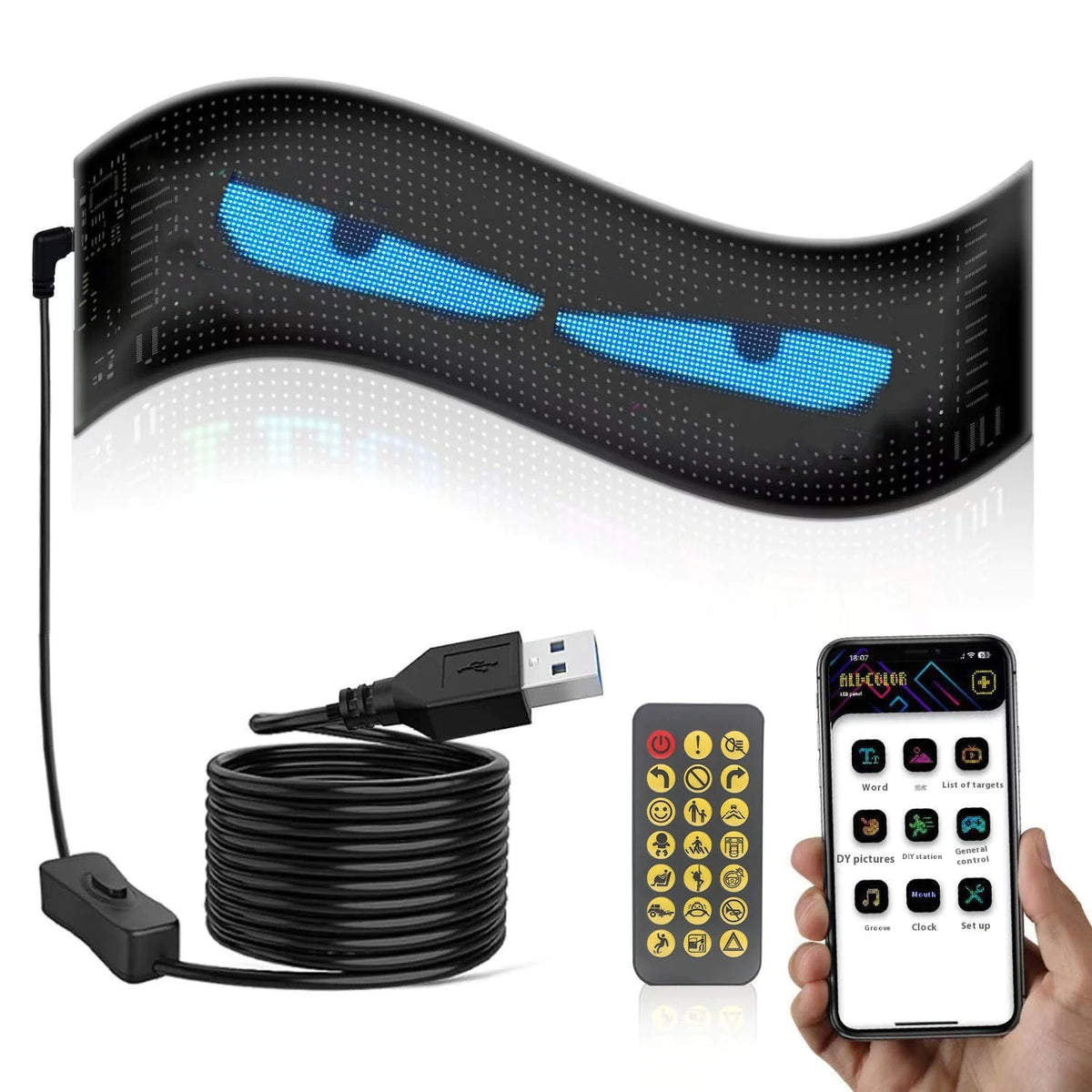 Flexible LED panel bending