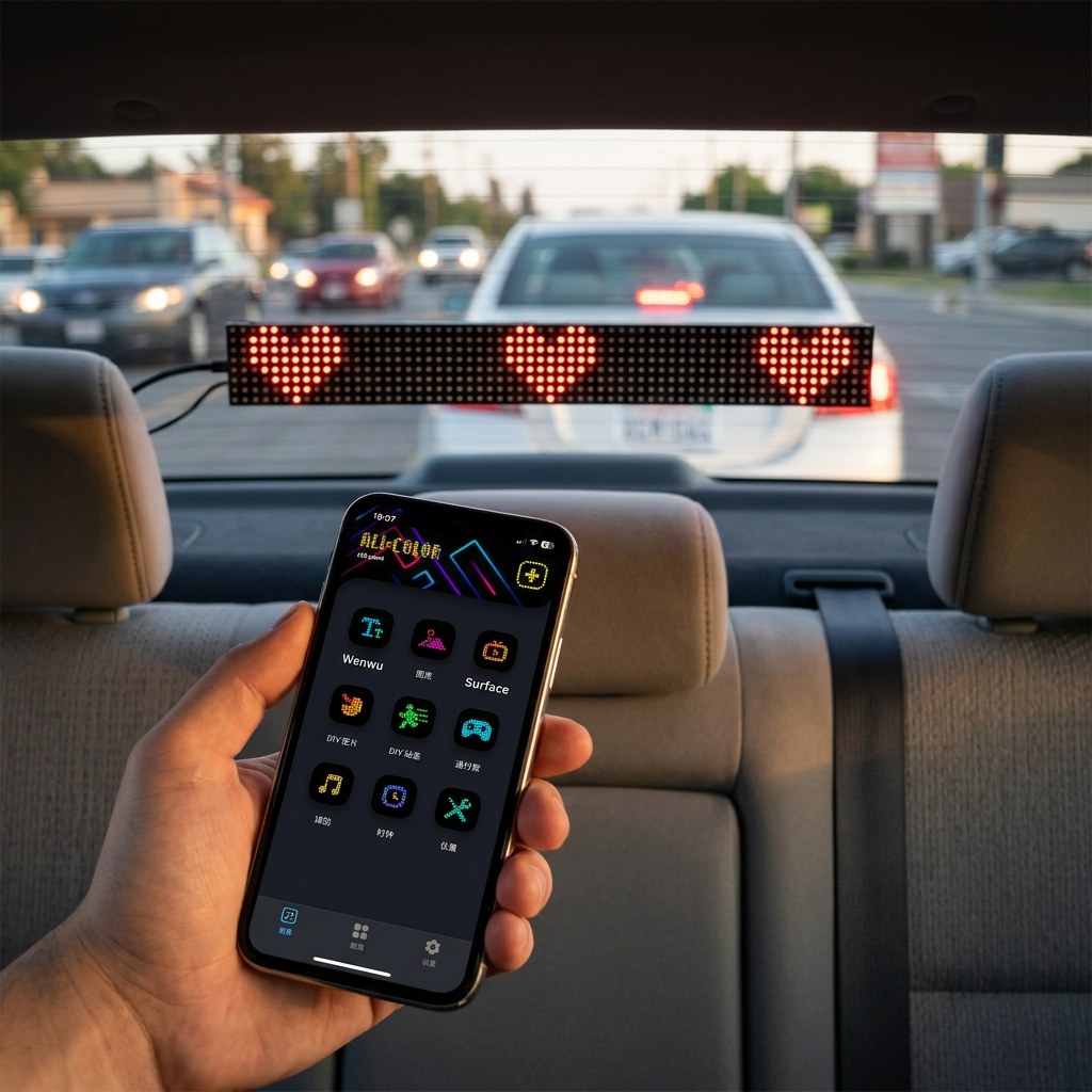Changing the LED display design from a phone app